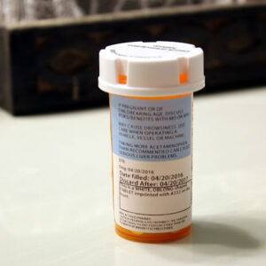 Medication Vial Showing Medication Expiration Date